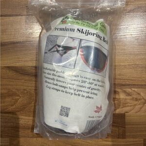 Skijoring Set Up Premium Skijoring Belt Double Leader Neck Line NEW Black Dog